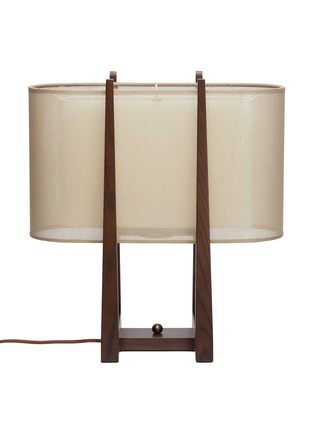 Main View - Click To Enlarge - ANDRÉ FU LIVING - Lantern large oval table lamp – Dark Brown