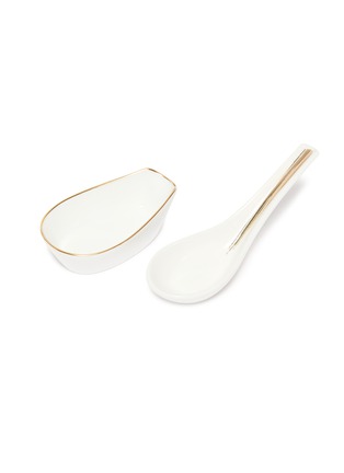 Detail View - Click To Enlarge - ANDRÉ FU LIVING - Brush Chinese spoon and holder set