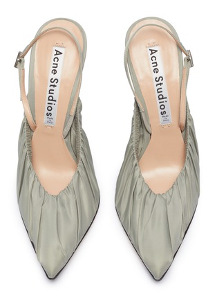 Detail View - Click To Enlarge - ACNE STUDIOS - Ruched slingback pumps