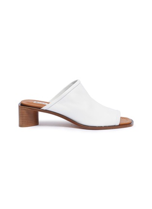 Main View - Click To Enlarge - ACNE STUDIOS - Triangular heel leather sandals