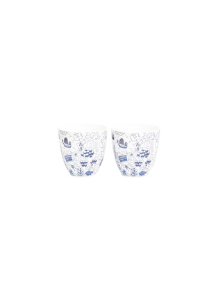 Main View - Click To Enlarge - FAUX - Willow Chinese tea cup set – Blue