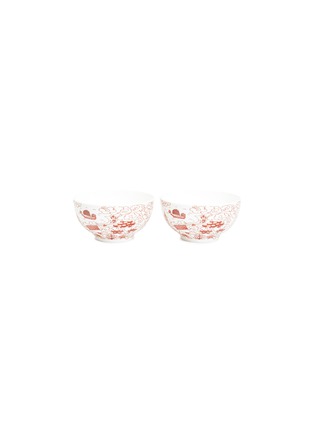 Main View - Click To Enlarge - FAUX - Willow soup bowl set – Red