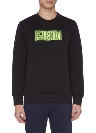 Main View - Click To Enlarge - FENDI SPORT - Logo appliqué sweatshirt