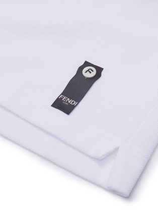  - FENDI SPORT - 'Bag Bug' logo textured print polo shirt