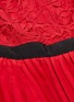 Detail View - Click To Enlarge - SELF-PORTRAIT - Lace panel colourblock pleated dress