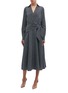 Figure View - Click To Enlarge - EQUIPMENT - 'Vivienne' tie waist dot print silk midi dress