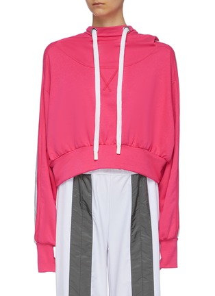 Main View - Click To Enlarge - NO KA’OI - 'Keiki' contrast stripe oversized hoodie