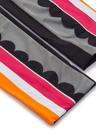  - NO KA’OI - 'Loli Kaomi' scalloped colourblock stripe outseam leggings