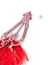 Detail View - Click To Enlarge - SARARA COUTURE - 'Let Them Eat Cake' strass ostrich feather drop earrings