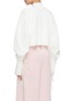 Back View - Click To Enlarge - SOLACE LONDON - 'Samara' reversible ruched sleeve mock neck cropped sweater