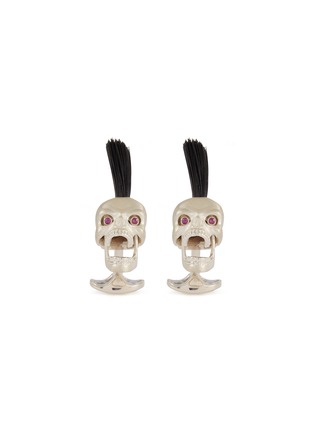 Main View - Click To Enlarge - DEAKIN & FRANCIS  - Mohican skull strass cufflinks