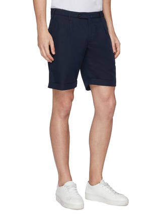 Front View - Click To Enlarge - INCOTEX - Chinolino® linen-cotton twill shorts