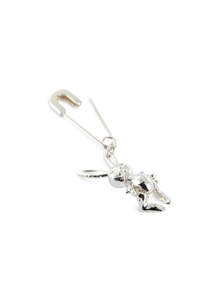 Detail View - Click To Enlarge - AMBUSH - 'Inflated Bunny' drop safety pin single earring