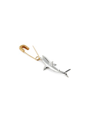 Detail View - Click To Enlarge - AMBUSH - 'Shark' drop safety pin single earring