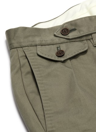  - RING JACKET - Buckled tab pleated twill chinos