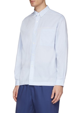 Front View - Click To Enlarge - TOMORROWLAND - Chest pocket micro check shirt