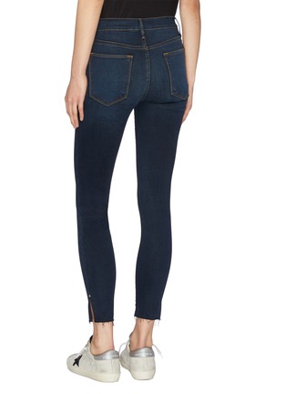 Back View - Click To Enlarge - FRAME - 'Le High Skinny' raw split cuff jeans