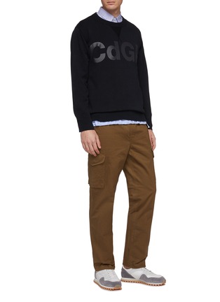 Figure View - Click To Enlarge - COMME DES GARÇONS HOMME - Tapered twill cargo pants