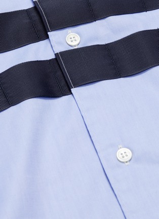  - COMME DES GARÇONS HOMME - Chest pocket grosgrain stripe Oxford shirt