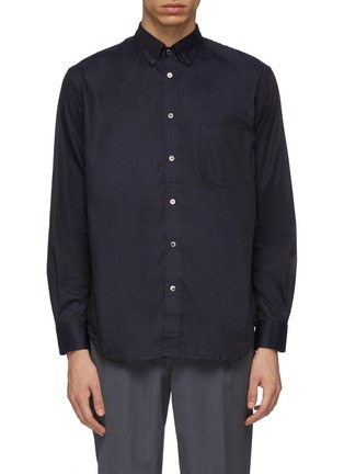 Main View - Click To Enlarge - COMME DES GARÇONS HOMME - Contrast inner sleeve polka dot embroidered shirt