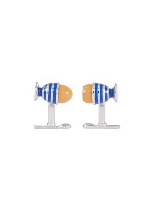 Main View - Click To Enlarge - BABETTE WASSERMAN - Asymmetric egg in a cup and spoon cufflinks