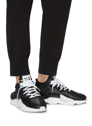 Figure View - Click To Enlarge - Y-3 - 'Kaiwa' neoprene counter leather sneakers