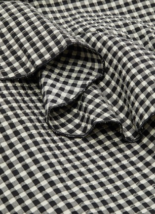 Detail View - Click To Enlarge - REBECCA VALLANCE - 'Brigitte' sash tie ruffle gingham check sleeveless dress