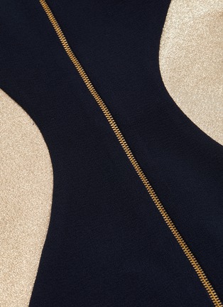  - REBECCA VALLANCE - 'Lucienne' metallic panel strapless gown