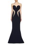Main View - Click To Enlarge - REBECCA VALLANCE - 'Lucienne' metallic panel strapless gown