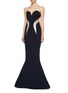 Figure View - Click To Enlarge - REBECCA VALLANCE - 'Lucienne' metallic panel strapless gown
