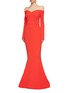 Figure View - Click To Enlarge - REBECCA VALLANCE - 'L'Amore' off-shoulder crepe sweetheart gown