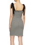 Back View - Click To Enlarge - REBECCA VALLANCE - 'Brigitte' tie shoulder ruffle trim gingham mini dress