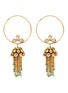 Main View - Click To Enlarge - AISHWARYA - Diamond emerald gold alloy hoop chandelier drop earrings
