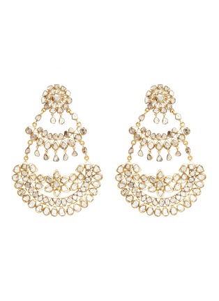 Main View - Click To Enlarge - AISHWARYA - Diamond gold alloy chandelier drop earrings