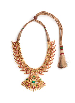 Main View - Click To Enlarge - AISHWARYA - Diamond ruby emerald gold alloy necklace