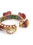 Detail View - Click To Enlarge - AISHWARYA - Diamond ruby aquamarine sapphire gold alloy bangle