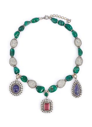 Main View - Click To Enlarge - AISHWARYA - Diamond gemstone charm necklace