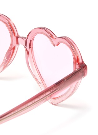 Detail View - Click To Enlarge - SONS + DAUGHTERS - 'Lola' acetate heart frame kids sunglasses