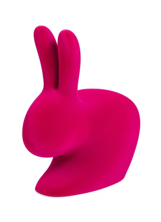Main View - Click To Enlarge - QEEBOO - Rabbit baby velvet chair – Fuxia