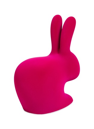 Figure View - Click To Enlarge - QEEBOO - Rabbit baby velvet chair – Fuxia