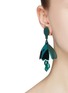 Figure View - Click To Enlarge - OSCAR DE LA RENTA - 'Small Impatiens' petal glass crystal drop clip earrings