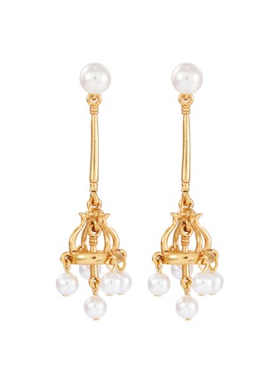 Main View - Click To Enlarge - OSCAR DE LA RENTA - Faux pearl chandelier earrings