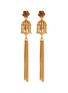 Main View - Click To Enlarge - OSCAR DE LA RENTA - Bird cage tassel drop clip earrings