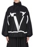 Main View - Click To Enlarge - VALENTINO GARAVANI - 'VLOGO' print puff sleeve high neck jacket
