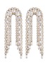 Main View - Click To Enlarge - ROSANTICA - 'Gelo' faux pearl glass crystal fringe clip earrings