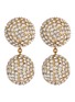 Main View - Click To Enlarge - ROSANTICA - 'Strobo' glass crystal sphere drop clip earrings