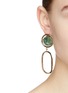 Figure View - Click To Enlarge - ROSANTICA - 'Scoperta' stone stud geometric drop earrings