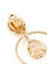 Detail View - Click To Enlarge - ROSANTICA - 'Incantesimo' stone stud glass crystal hoop clip earrings