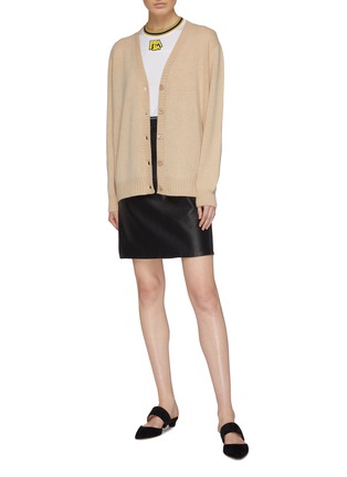 Figure View - Click To Enlarge - PRADA - Elbow cutout cashmere cardigan