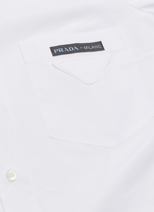  - PRADA - Logo patch cutout back shirt